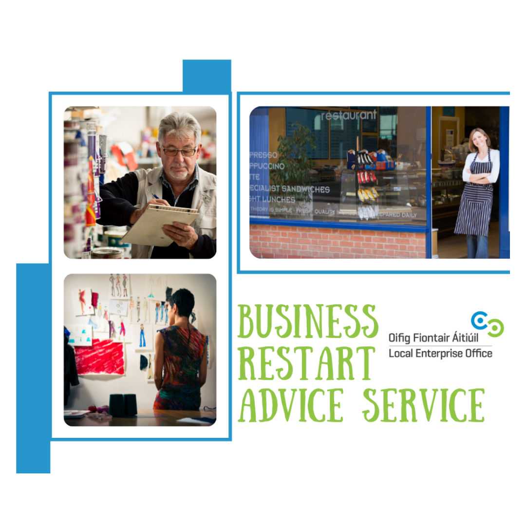 Ad for business restart advice service from Local Enterprise Office