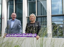 FREE PIC - NO REPRO FEE - August 22, 2022
Kevin Herlihy, President of the Cork Business Association (CBA) at launch of the Cork Better Building Awards 2022 in association with Cork City Council. Also included is Ann Doherty, Chief Executive, Cork City Council.
Pic: Brian Lougheed